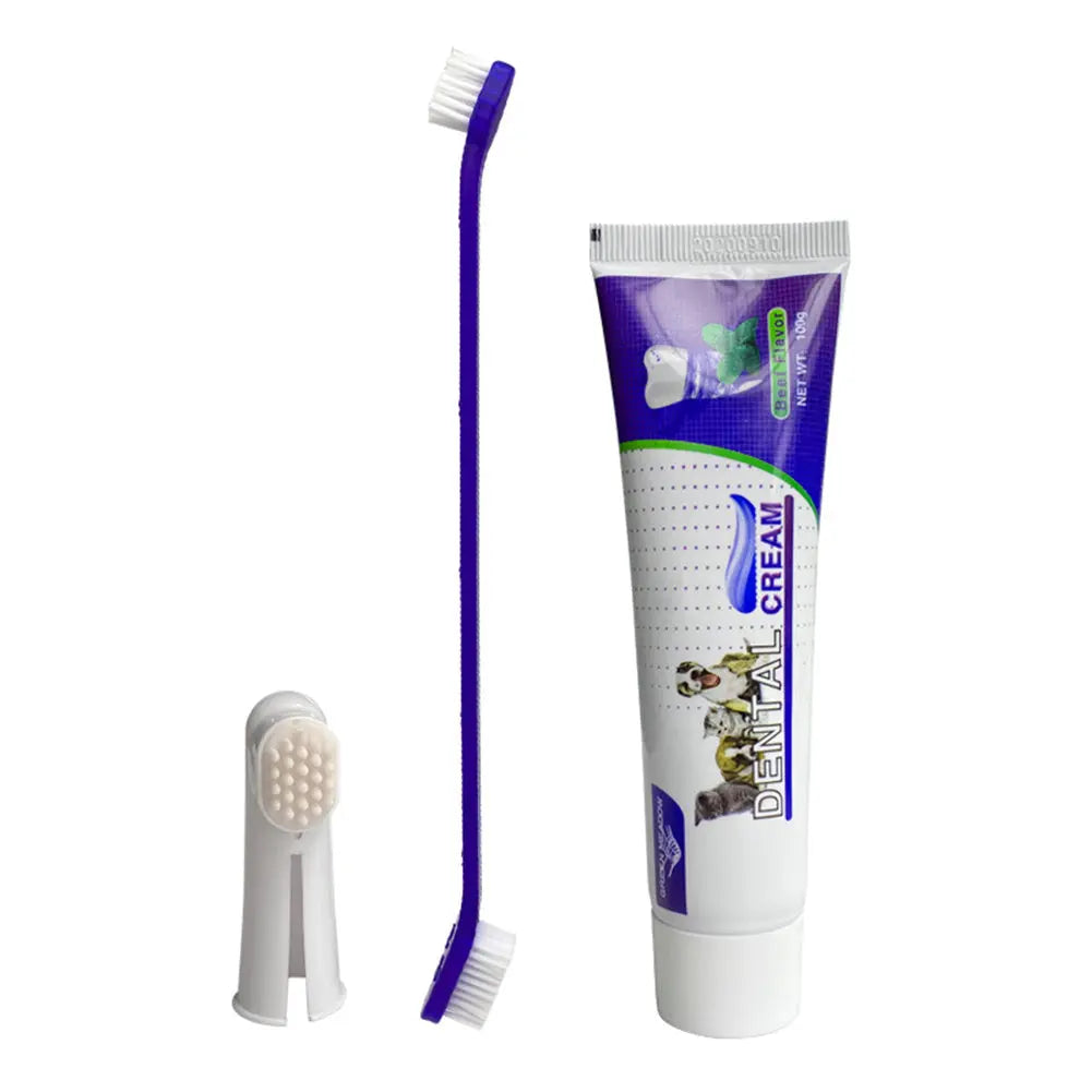 Pet Dog Beef Flavor Toothpaste Toothbrush Set Oral Cleaning Meoof