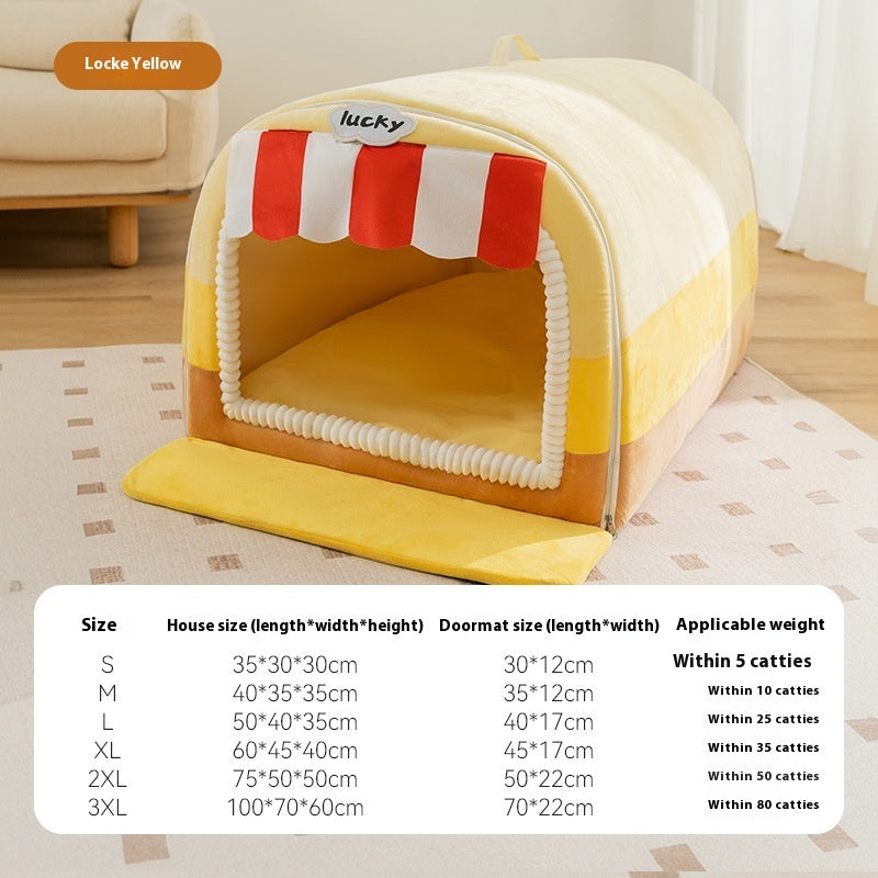Syra Dog Large Dog Painted Pet Bed(winter/autum)