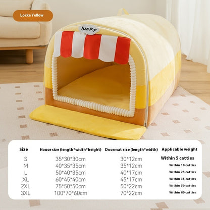 Syra Dog Large Dog Painted Pet Bed(winter/autum)