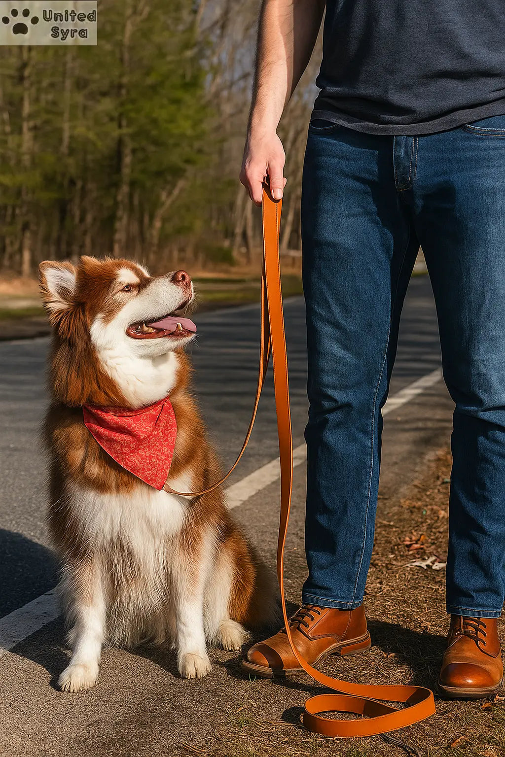 Syra Leather Dog Leash / Leather Pet Leash Meoof