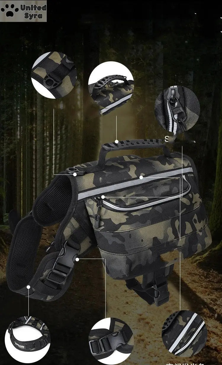 Syra Outdoor Large Dog Backpack Meoof